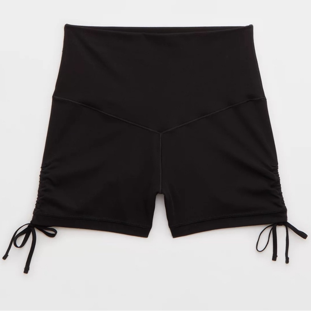 OFFLINE By Aerie Real Me High Waisted Ruched Tie 3" Shortie Medium